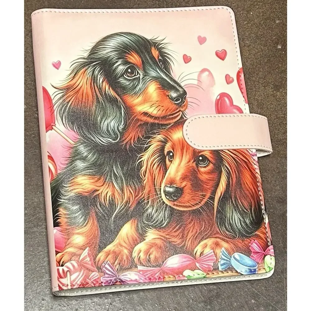 Dachshund Doxie Weiner Dog A5 Binder w/ Printed Stationery paper & Tote
